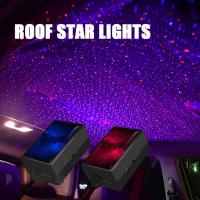 RedBlue USB Car Roof Star Sky Night Light Switch LED Night Lamp Decoration USB Auto Decoration Galaxy Starry Sky Projector Lamp
