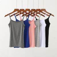 [A LIKE] ใหม่ผู้หญิง BasicCamis แขนกุด CottonTops WomenCamisole ขนาดใหญ่ CasualT-ShirtTops