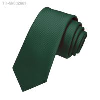 ∋๑ JEMYGINS Mens tie 6cm Slim Skinny Solid Necktie High Quality Fashion Green Black Necktie Free style Men Plain Tie Party Wedding