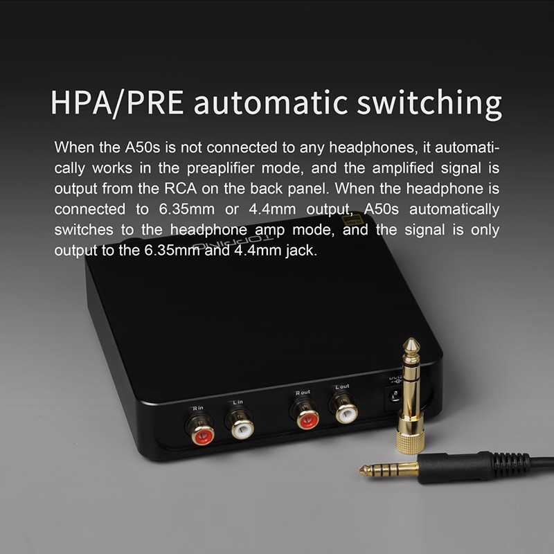 Silver Topping A50s Preamplifier NFCA Fantasy HPA for Desktop HiFi 4.4mm Balanced Output Headphone Amplifier 