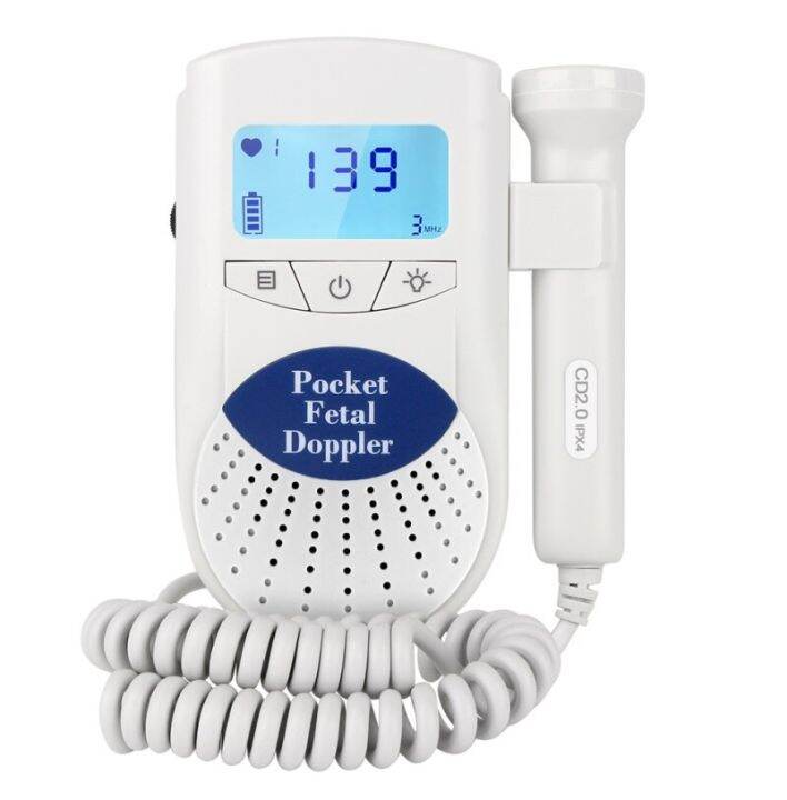 RZ Fetal Doppler Ultrasound Sound Baby Heartbeat LED Digital Prenatal