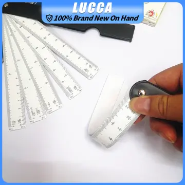 Multi-function fan-shaped scale folding fan drawing ruler multi