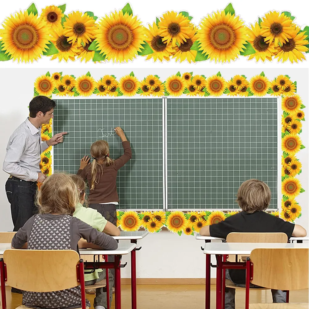 10pcs JOLLYBOOM Butterfly Sunflower Cute Frog Theme Classroom Blackboard  Background 30*7cm Bulletin Board Boundary Decoration School Home Wall  Backdrop Layout Supplies | Lazada PH