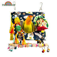 Bird Toys Bird Foraging Toys Colorful Chew Climbing Toys Climbing Hanging Mat For Parakeets Finches Budgies Cockatiels