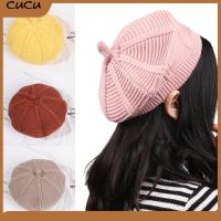 CUCU Fashion Warm Spring Autumn Winter Ski Bonnet Artist Hats Knitting Beanie Vintage Berets