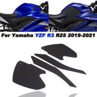 Skin Tank Pads Grips Protector Stickers Decal Knee Side Fuel Traction Pad For Yamaha YZF R3 2019 2020 2021 2022 2023 R25 YZFR3