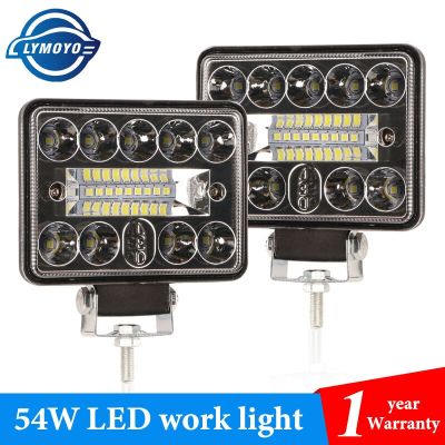 แถบแสง Led 18SMD LED 3030สำหรับรถบรรทุกขับรถแทรกเตอร์ไฟตัดหมอก4X4 SUV ไฟหน้ารถ Led จุด12V 6000K สีขาว