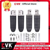 ที่วางเท้าอลูมิเนียม Cvk สีดำกันลื่นพับได้ Cnc ที่พักเท้าด้านหน้าและด้านหลังสำหรับ74a Gsf400 Suzuki 1คู่