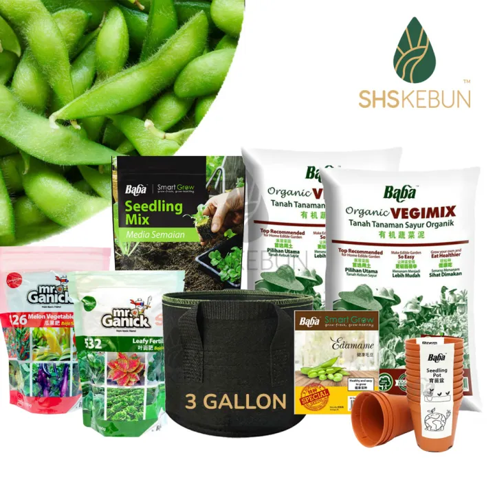 Edamame Home Garden Package Everything You Need to Grow Your Own