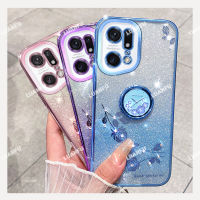 เคสสำหรับออปโป้ไฟนด์ X5 Pro / Find เคส X5ชุบไล่ระดับสีมันวาวเลนส์พลอยเทียมโรสขนาดเล็กรวมทุกอย่างทนต่อการขีดข่วนเคสโทรศัพท์กันกระแทกทนทานต่อการตกหล่น