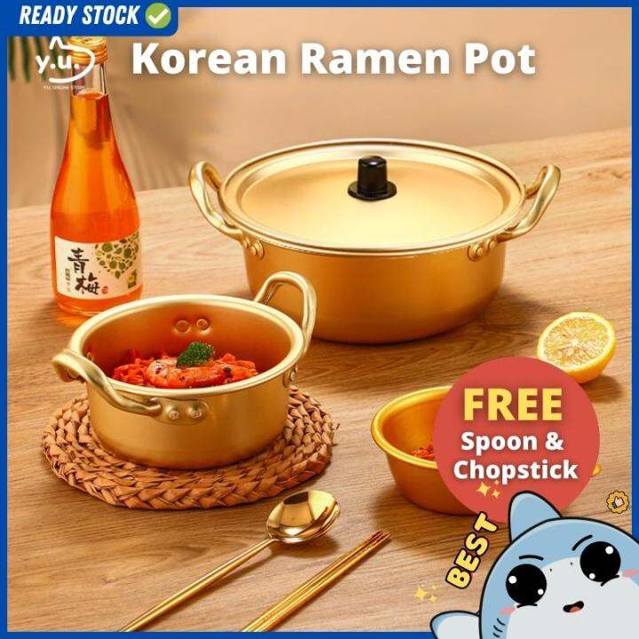 YU Ready Stock Korean Ramen Pot / Aluminium Cookware Pot / Korean Pot
