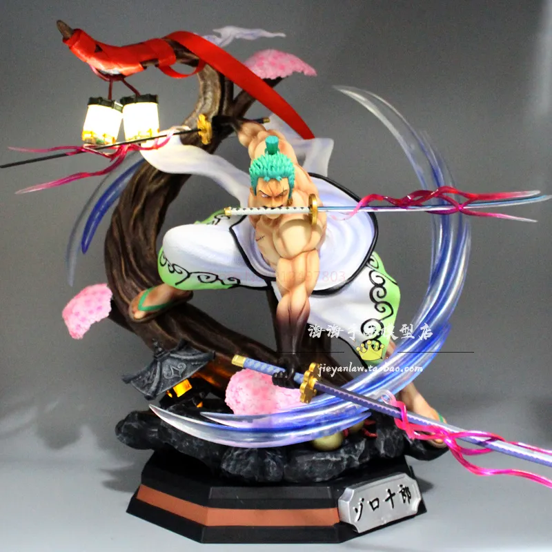 One Piece Figures – 39cm Roronoa Zoro Santoryu Action Figure Decor