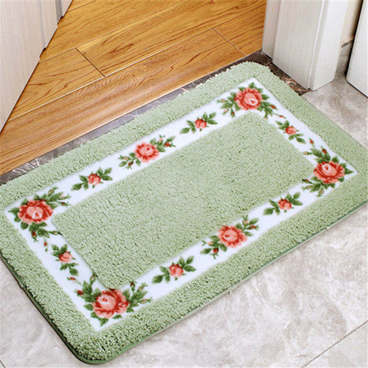 Soft Water Absorption Floor Mat Anti-slip Bathroom Door Mat Oval Shape ...