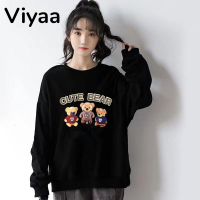 Viyaa เสื้อฮู้ด เสื้อแขนยาวอบอุ่น หลวมและสบาย ทันสมัย สบายๆ ทันสมัย ทันสมัย WWY2391BD9 38Z230919