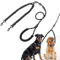 2 Way COUPLER Pet Leash Rope Elastic Extended No Tangle Dual Dog Leash Strong Reflective for Double Twin Small Medium Dogs Item