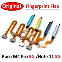 yivdje Original For Xiaomi Poco M4 Pro / Redmi Note 11 5G Fingerprint Sensor Home Return Key Menu Button Flex Ribbon Cable