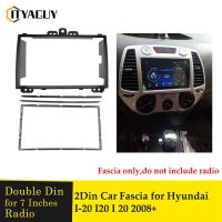 2 DIN Car DVD CD วิทยุ Fascia สำหรับ Hyundai I20 I-20 2008 + สเตอริโอแผ่นแผง Dash Mount Kit Adapter Trim Bezel Facia ติดตั้ง