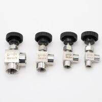 1pcs 1/8" 1/4"3/8" 1/2"BSP Female Thread Adjustable needle valve 90 degree Stainless steel 304 ON/OFF