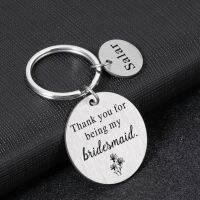 【LZ】▽☬℡  Personalizado Personalizado dama de honra Keychain nome gravado casamento Agradecendo Bestie Irmãs de Bridal Maid of Honor Gifts