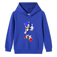 Sonic The Hedgehog ผ้าฝ้ายเด็กเสื้อผ้าเด็กน่ารักแขนยาว Hoodie สำหรับเด็กชายหญิง Hooded Sweatshirt พิมพ์ฤดูใบไม้ผลิ Autumn