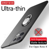 Reno8 Case ZROTEVE Metal Ring Holder Hard PC Matte Cover For Oppo Reno 8 7 6 Z 8Z 7Z Pro Plus Reno6 Reno7 Lite 5G Phone Cases