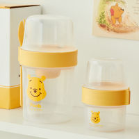 ( พร้อมส่ง ) Pooh x LocknLock 2way Container ที่ใส่อาหารแบบแยกชั้น