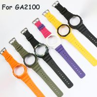 [ladies jewelry]สายนาฬิกาซิลิโคนสำหรับ Casioak GA-2100สายนาฬิกาและเคส Bezel Bands สำหรับ GA-2110 DIY อุปกรณ์เสริม