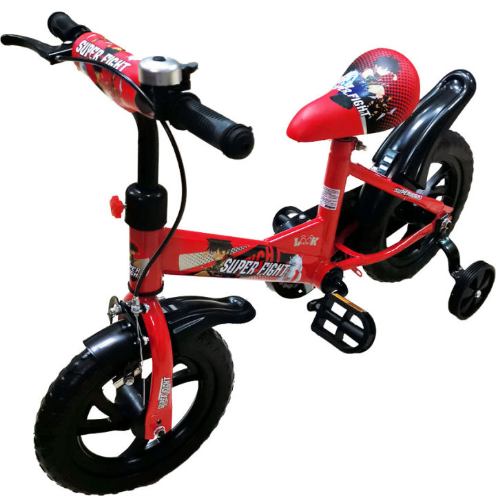 cfdtoy-จักรยานเด็ก-จักรยาน4ล้อ-จักรยานล้อ12นิ้ว-จักรยานทรงตัว-จักรยานมีล้อประคอง-คละ3สี-2022d