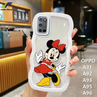 เคสโทรศัพท์การ์ตูน Mickey Mouse JieFie สำหรับ OPPO A96 /Oppo A95 /Oppo A93 OPPO A92 /Oppo น่ารักแฟชั่นน่ารัก Minnie Mickey เคสคู่ฝ้าโปร่งแสง Soft TPU ฝาครอบโทรศัพท์ขอบคลื่น