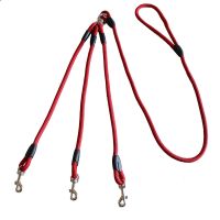 3 in 1 Nylon Dog Leash for 3 Puppies Durable Nylon Double Three Dogs Leashes No Tangle Pet Walking Leash Couplers for Small Dogs