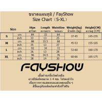 [ส่งของ]FayShow กระโปรง กางเกงยีนส์ขาสั้น หลวม FS22110408