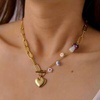 【Preflow ornament】 JIOROMY Design Gold ColorAsymmetric Necklaces Dolltoggle NecklaceJewelry