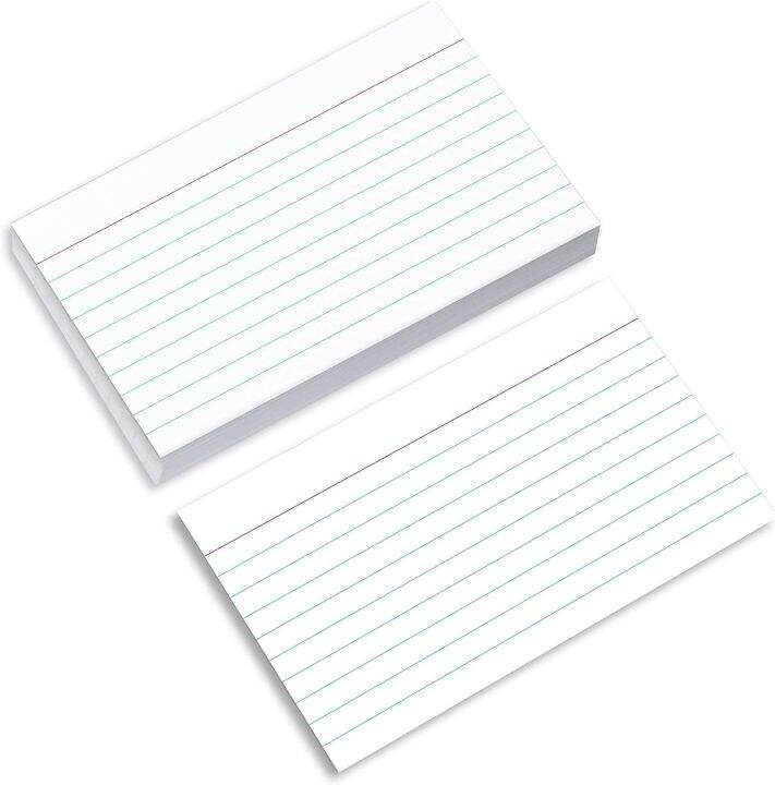 Index card 4 x 6 100 s ruled white index cards file note cards 4 x