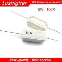 10ชิ้น5W 1โอห์มความต้านทานซีเมนต์1r 1ohm