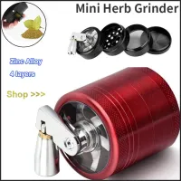 【Ready Stock】BaiTao Herb Grinder Spice Crusher 4-layer 40mm Grinder with Free Scraper Premium Aluminum Grinder with Sifter and Magnetic Top