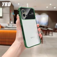 เคสโทรศัพท์ป้องกันแบบใสหรูหรา YBD สำหรับ Vivo Y75 5G Y33S 5G T1 5G IQOO 5G Z6 5G ซิลิโคนมาพร้อมกับฟิล์มเลนส์หุ้มทั้งหมดและป้องกันการตก