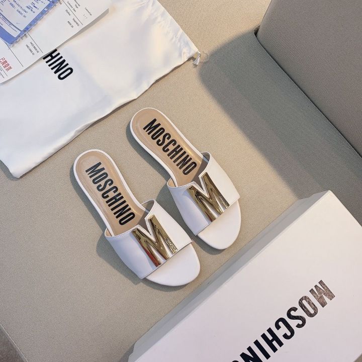top-moschino2022-moschino-flat-bottom-dragging-early-spring-new-new-big-logo-sandals-and-slippers-large-size-womens-shoes