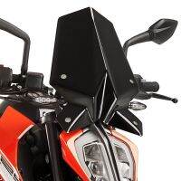 Motorcycle Front Windscreen Windshield Fly Screen Shield Wind Deflector with Bracket Holder For KTM Duke 125 200 390 Duke125 Duke200 Duke390 2017 2018 2019 2020 2021 2022