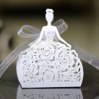 【YF】❦❖☞  20pcs Wedding Bride Bridegroom Dragee for Guest Favors Valentines Day Gifts Wrapping Boxes