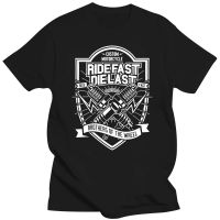 2019 Hot Sale 100% cotton CUSTOM MOTORCYCLE T Shirt RIDE FAST DIE LAST BROTHERS OF THE WHEEL S-3XL Tee Shirt