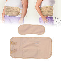 Reusable Washable Oil Leakage Castor Oil Pack Wrap Prevention Button Castor Oil Waist Neck Pack Skin Color