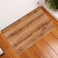 QSR STORE Natural Texture Wood Bath Mat Entrance Door Carpet Rug Floor Warm for Hallway on The Shower Toilet