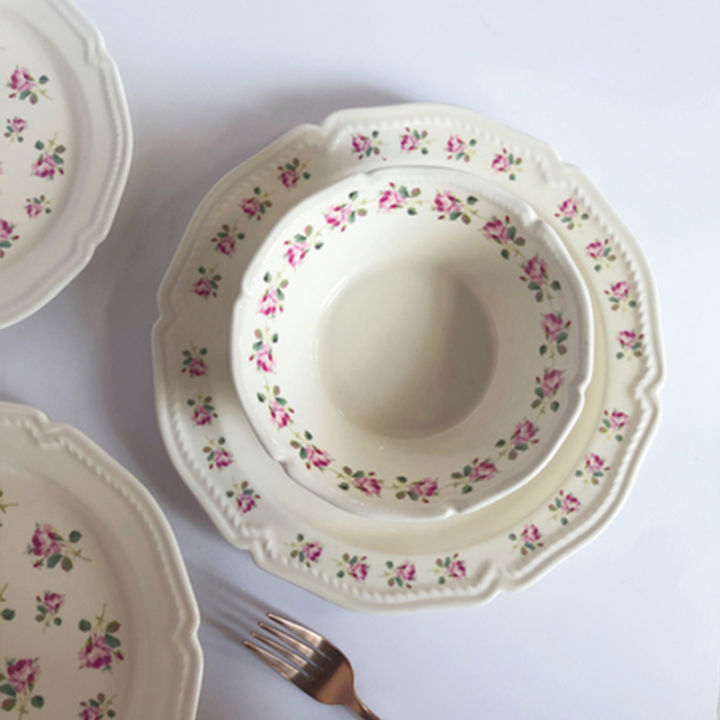 1pcs-french-rose-tableware-plate-set-feeling-of-spring-style-dish-plate-rice-bowl-soup-bowl-noodle-bowl-for-wedding