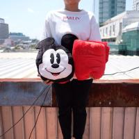POM ผ้าห่ม หมอนผ้าห่ม Mickey Mouse มิกกี้เม้าส์ Cutie 10นิ้ว (100x150cm) มิกกี้ มิกกี้เมาส์ มิกกี้เม้าผ้าห่มเด็ก  ผ้าห่มนาโน