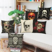 hot！【DT】✣  MeiJuner Cushion Cover Horror Painted Hallowen Printed Sofa Fadeless MJ001