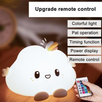 Cloud Shape LED Night Light Remote control USB Rechargeable with Touch Sensor Soft LED Wall for Kids Birthday Gift Room Decor