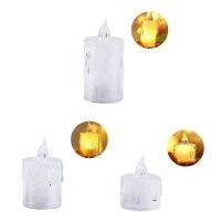 24 Pack Flameless Candles Round Shape Tea Light LED Electronic  Lamps P15F