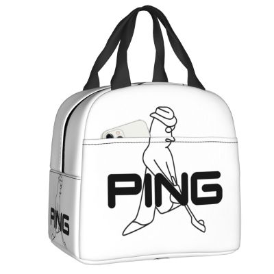 Custom Golf Logo Lunch Bag for Women Men Cooler Warm Insulated Lunch Box for Student School Food Picnic Tote Bags Towels