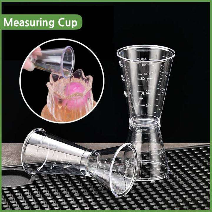 Acrylic Clear Double Jigger Measuring Cup Milktea Syrup Measurement ...