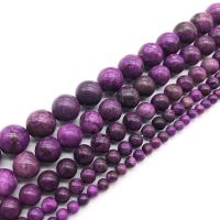 Top Quality Natural Stone Deep Purple Sugilite Agat Crystal Charoite Quartz Round Loose Beads Diy Making Jewelry Accessories